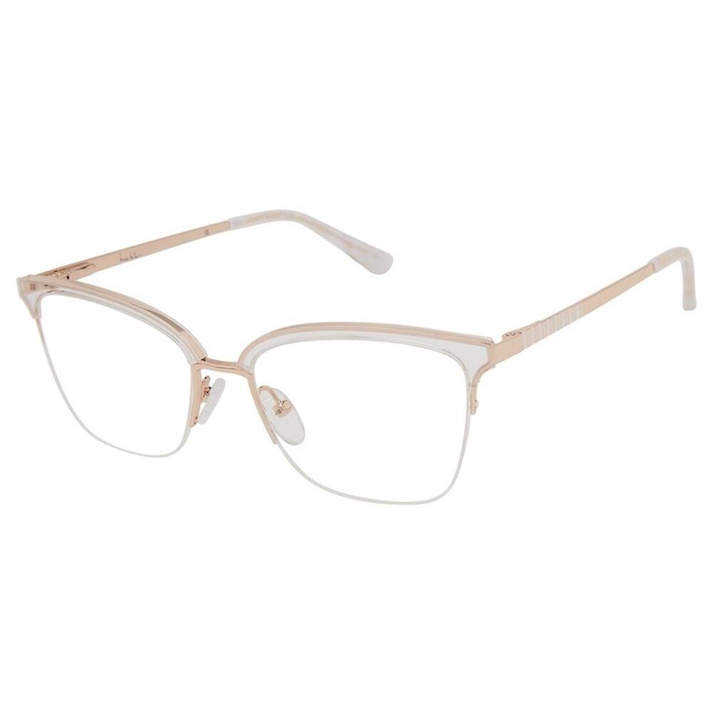 NEW Nicole Miller Cannes Crystal Pink Metal Eyeglasses
